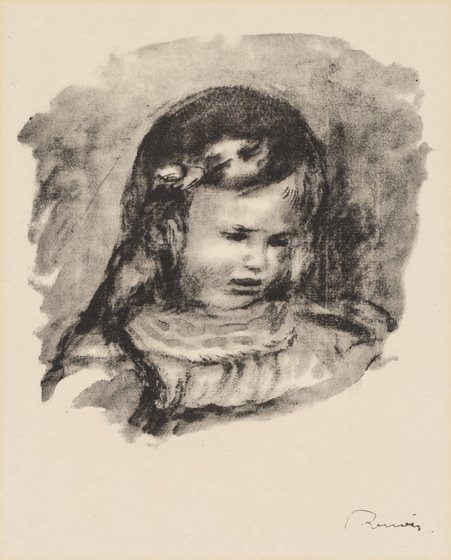 Claude Renoir, the Head Lowered (Claude Renoir, la tête baissée) — Pierre-Auguste Renoir